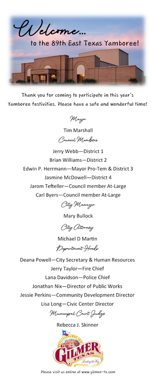 City of Gilmer Ad 26