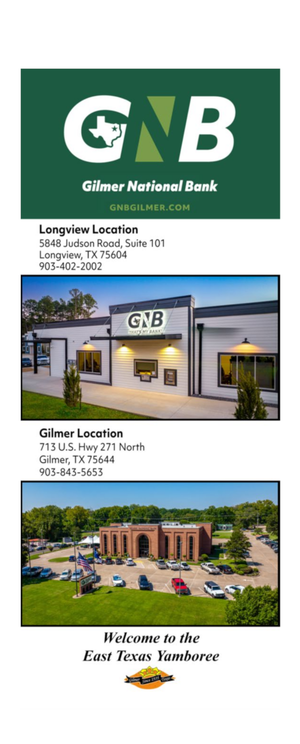 Gilmer National Bank Ad 2026