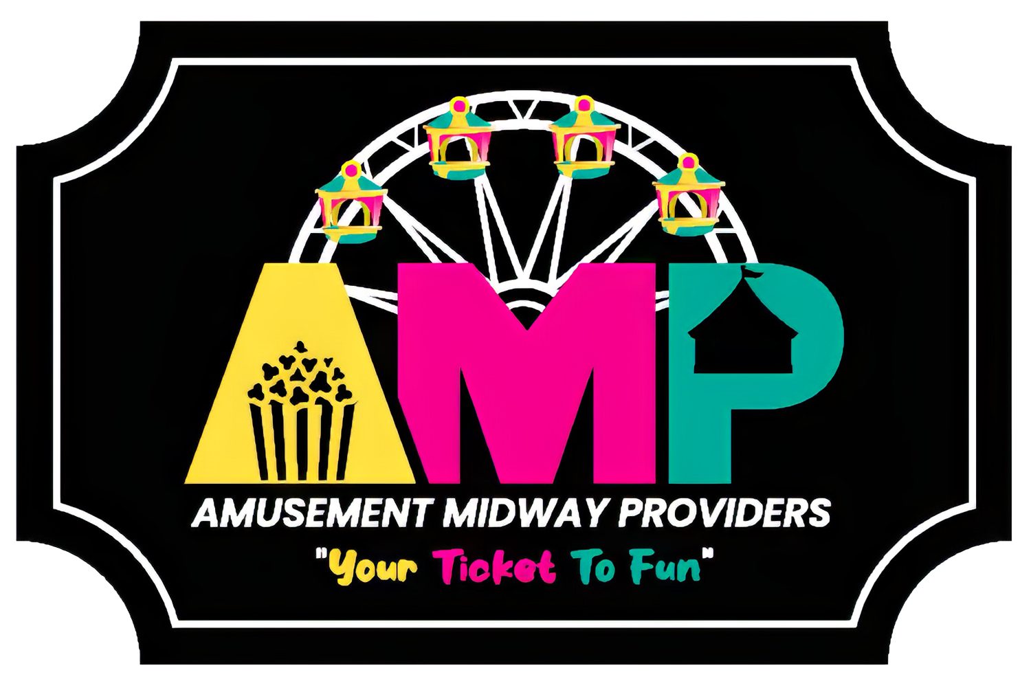 AMP logo, amusement midway providers.